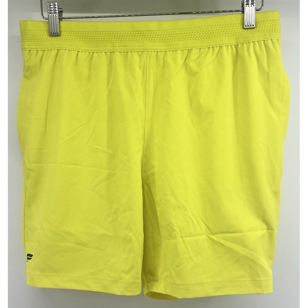 Fabletics The Fundamental Short Medium Mens Neon Yellow Stretch 32 5.5" Inseam